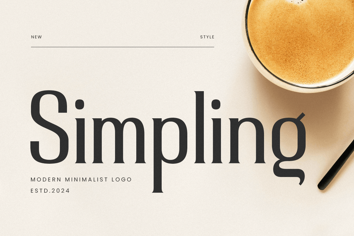 Simpling - Modern Minimalist Logo Font – Sensatype Studio