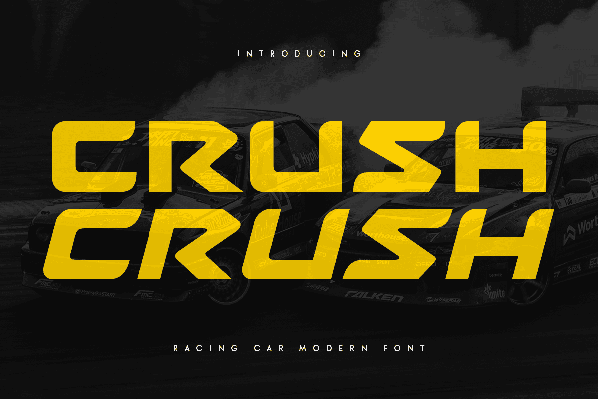 CRUSH - Racing Car Modern Font 1.png