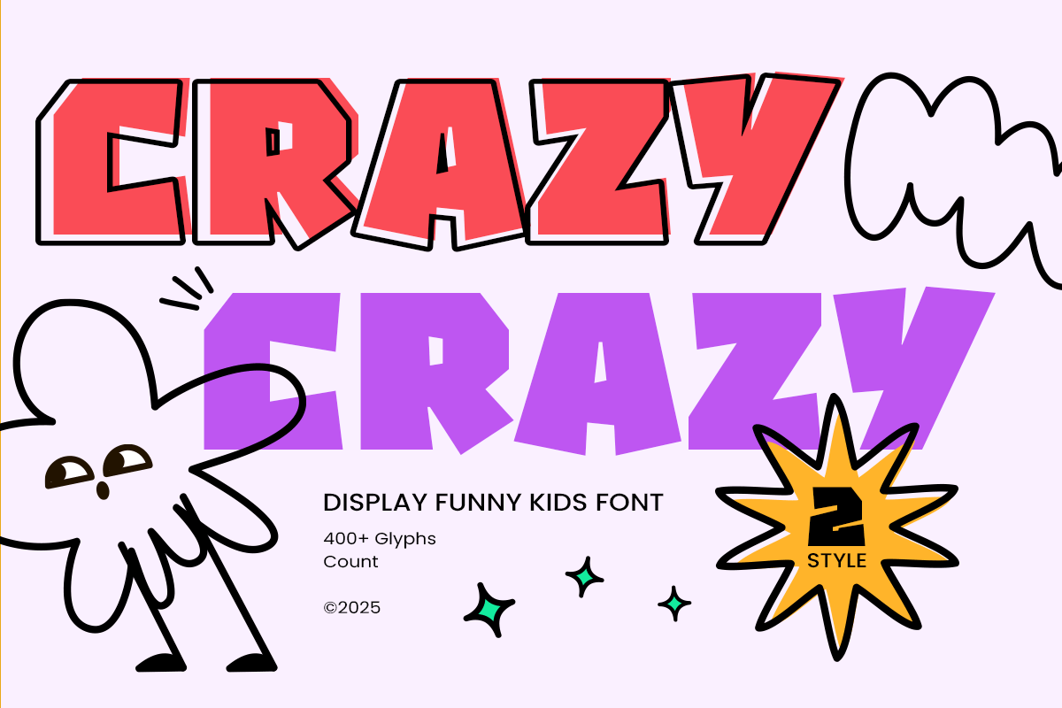 Crazy -Display Funny Kids Font 1.png
