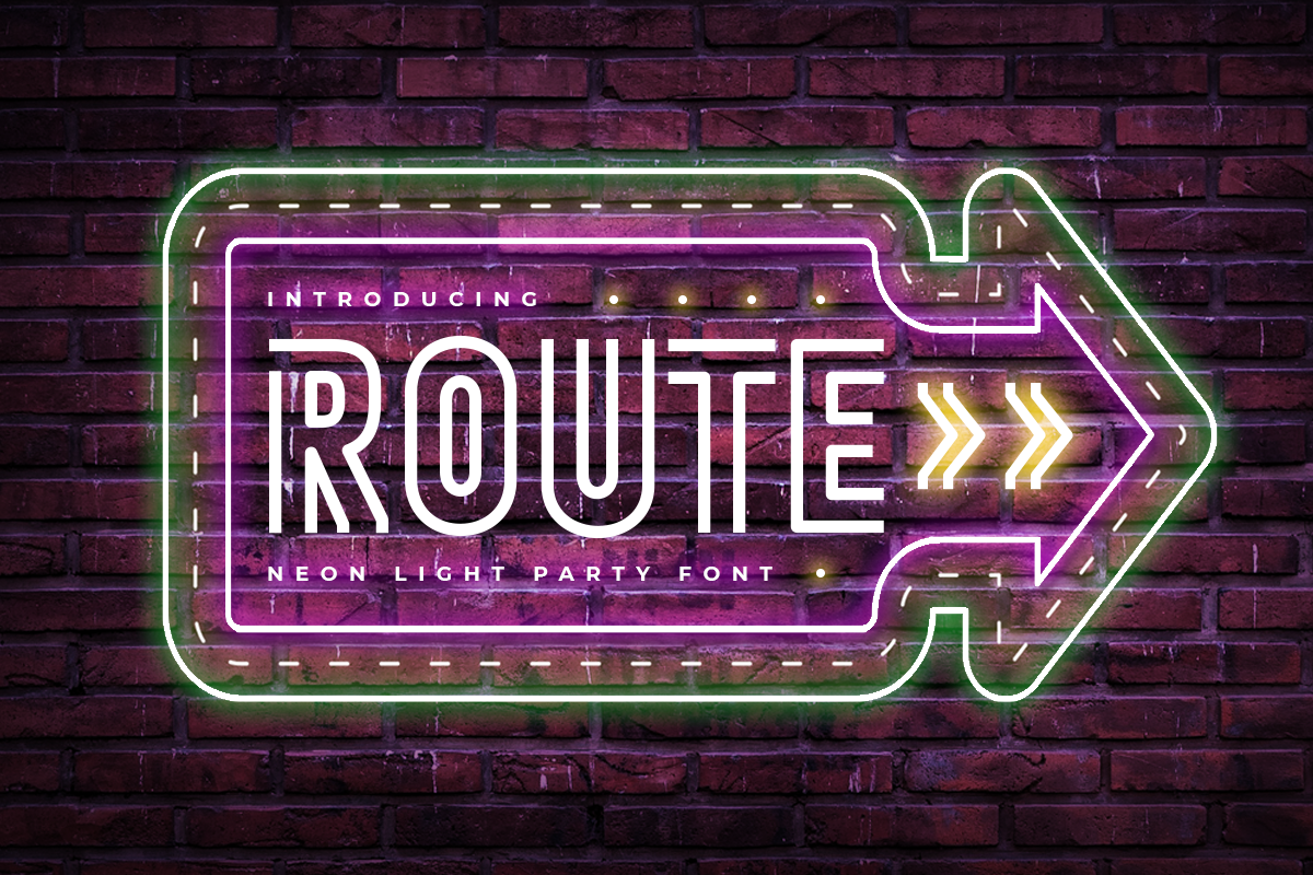 ROUTE - Neon Light Party Font 1.png