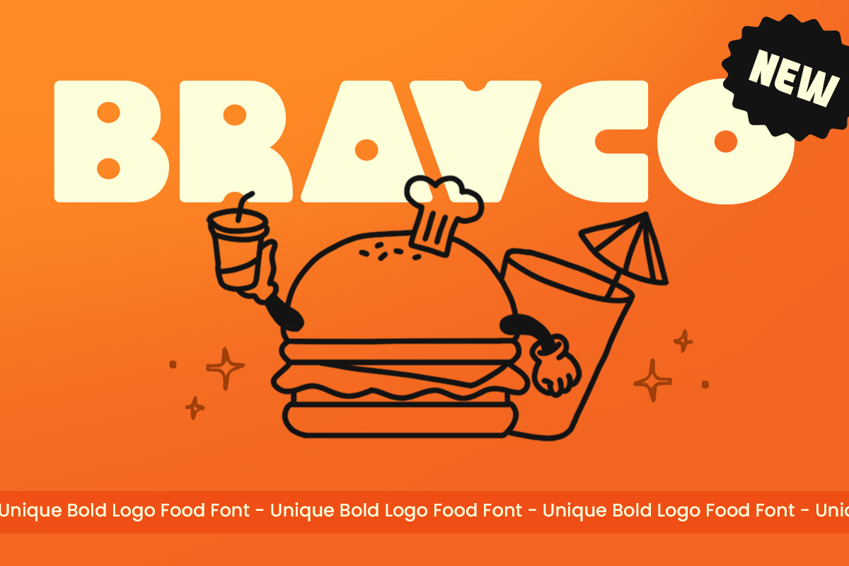 Bravco - Unique Bold Logo Food Font 2.png