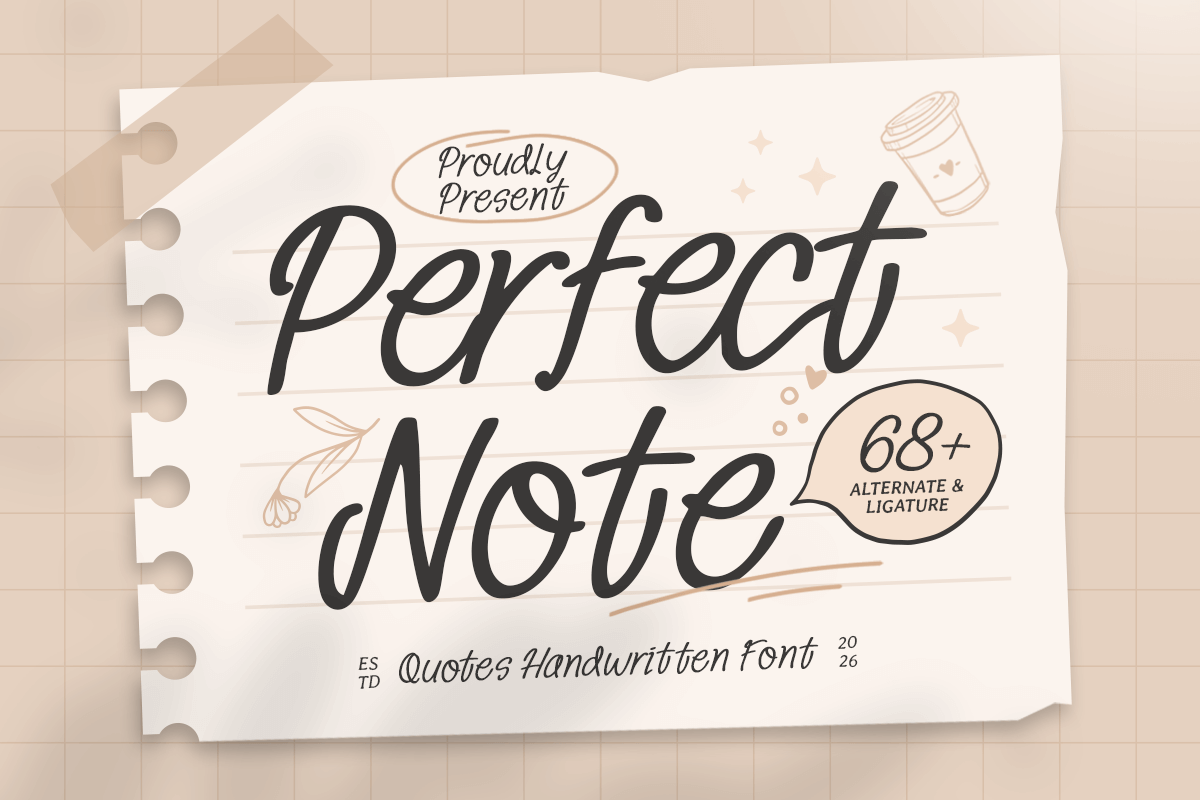 Perfect Note - Quotes Handwritten Font 1.png