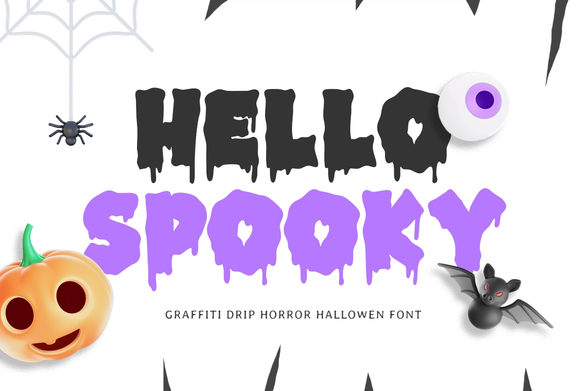 Hello Spooky - Horror Halloween Font.webp