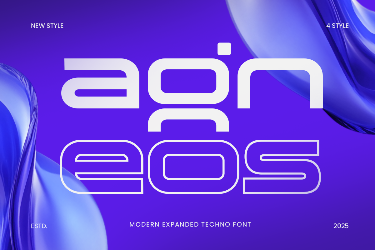 Agneos (Narogs) - Modern Expanded Techno Font 1.png