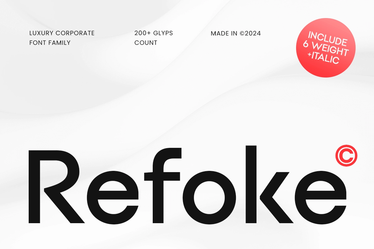 Refoke - Luxury Corporate Font Family.webp