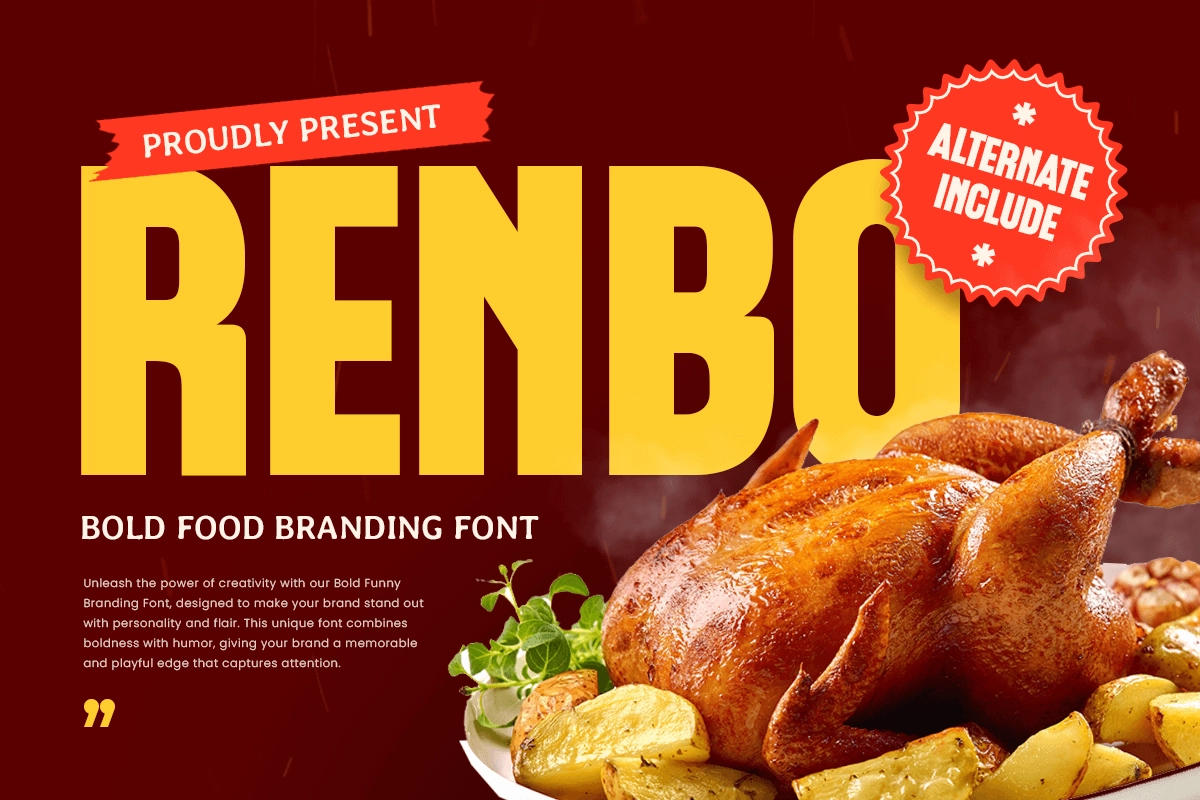 Renbo - Bold Food Branding Font.webp